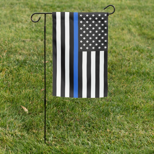 Thin Blue Line Flag of the USA (In SItu)