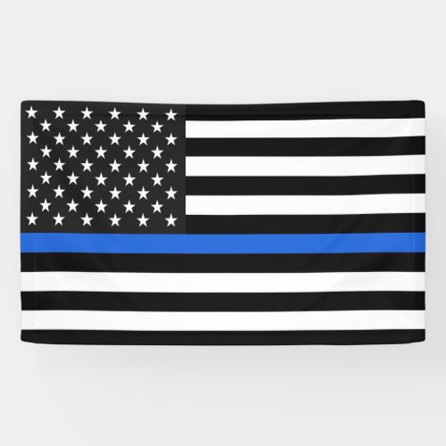 Thin Blue Line Flag of the USA Banner