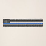 Thin Blue Line Flag of the USA Scarf<br><div class="desc">The Thin Blue Line is a symbol used by law enforcement.</div>