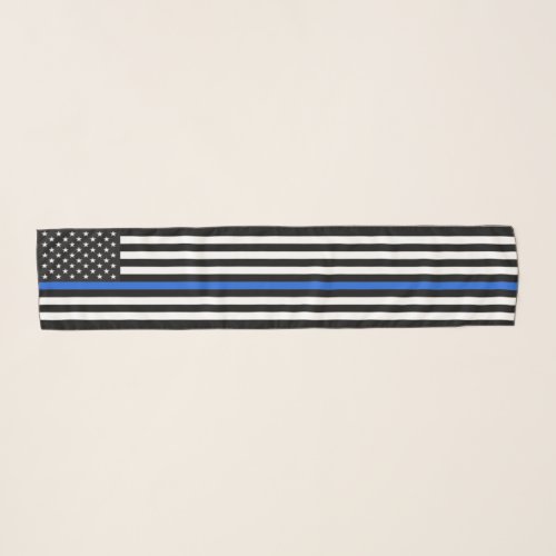 Thin Blue Line Flag of the USA Scarf