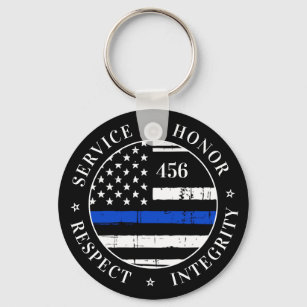 Police Badge Keychains - No Minimum Quantity