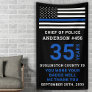 Thin Blue Line Flag Police Party Retirement  Banner