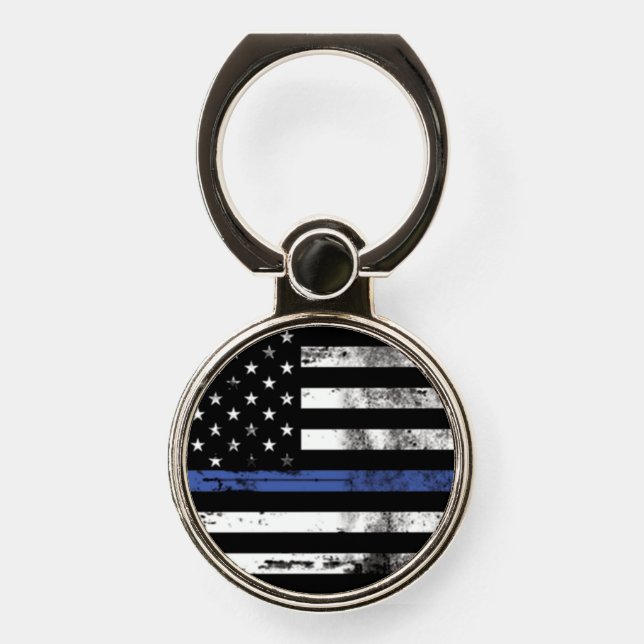 Thin Blue Line Flag Police Phone Grip (Front)