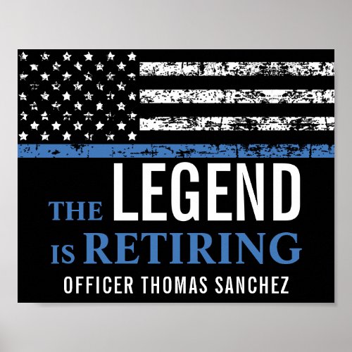 Thin Blue Line Flag Police Retirement Party