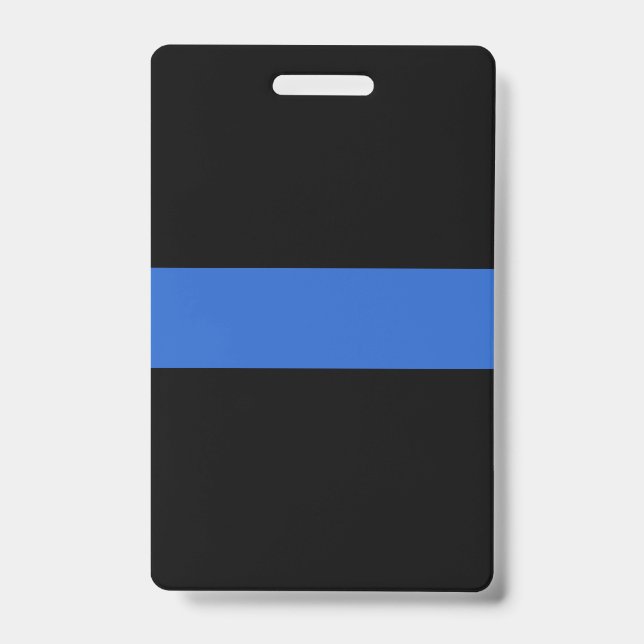 Thin Blue Line Flag police solidarity symbol usa a Badge (Front)