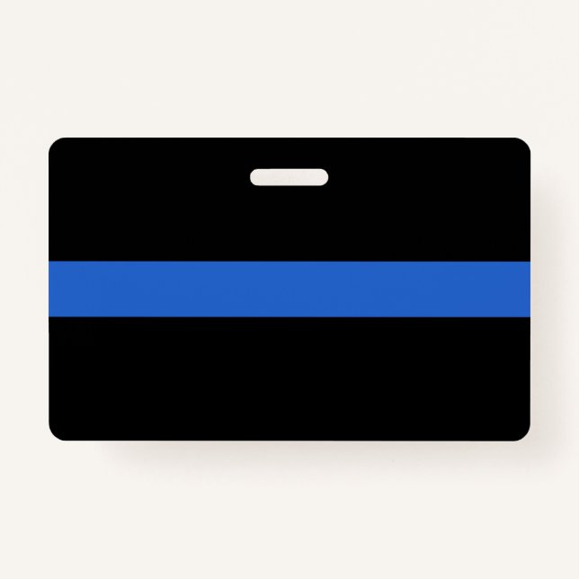 Thin Blue Line Flag police solidarity symbol usa a Badge (Back)
