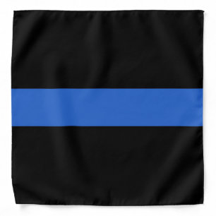 Thin Blue Line Flag police solidarity symbol usa a Bandana