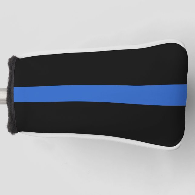 Thin Blue Line Flag police solidarity symbol usa a Golf Head Cover (Front)
