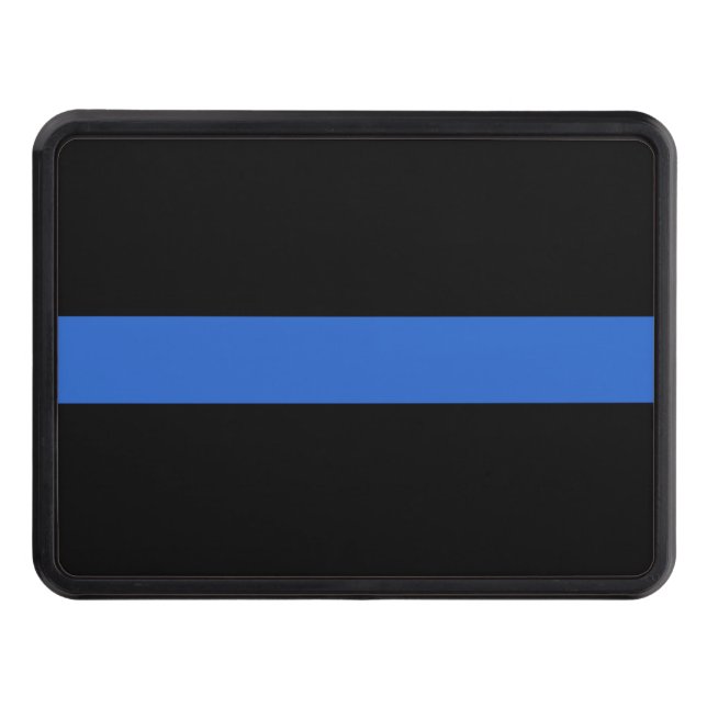 Thin Blue Line Flag police solidarity symbol usa a Hitch Cover (Front)