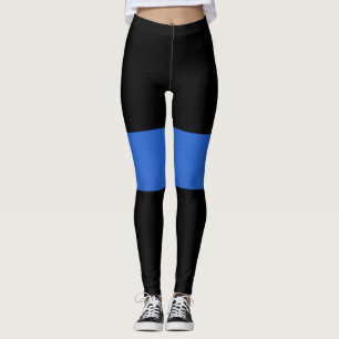 Thin Blue Line Flag police solidarity symbol usa a Leggings