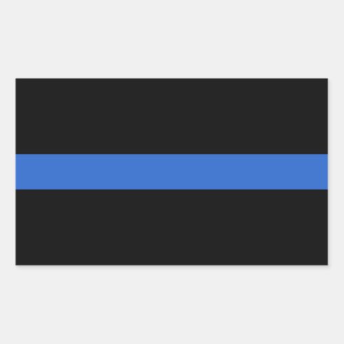 Thin Blue Line Flag police solidarity symbol usa a Rectangular Sticker