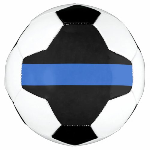 Thin Blue Line Flag police solidarity symbol usa a Soccer Ball