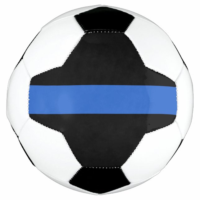 Thin Blue Line Flag police solidarity symbol usa a Soccer Ball (Front)