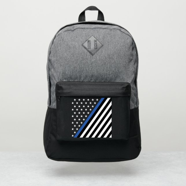 Thin Blue Line Flag Port Authority® Backpack (Front)