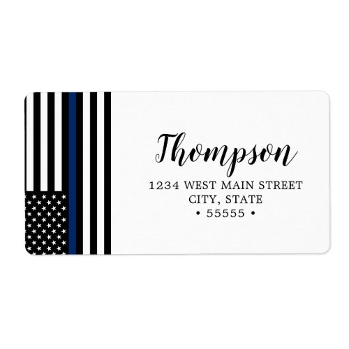 Thin Blue Line Flag Return Label