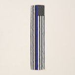 Thin Blue Line Flag Scarf<br><div class="desc">Thin Blue Line Flag</div>