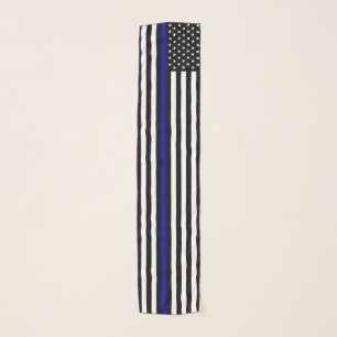 Thin Blue Line Flag Scarf
