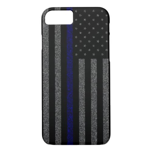 Thin Blue Line Flag Support Police iPhone 87 Case