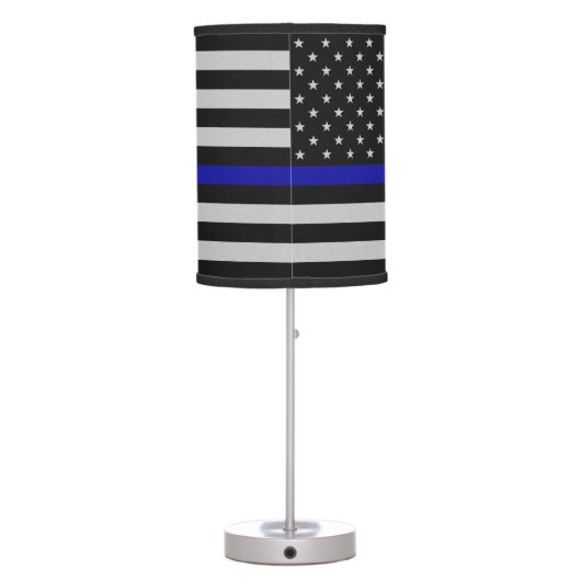Thin Blue Line Flag Table Lamp (Back)
