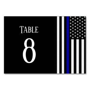 Thin Blue Line Flag Table Number
