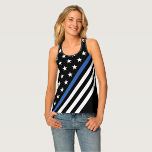 Thin Blue Line Flag Tank Top