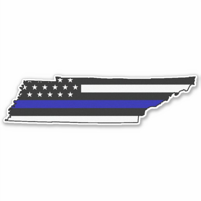 Thin Blue Line Flag Tennessee Sticker (Front)