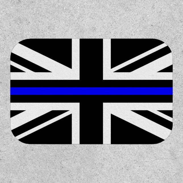 Thin Blue Line Flag united kingdom police cop symb Patch (Front)