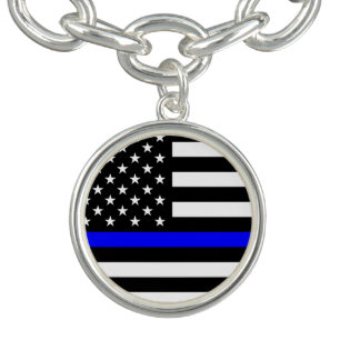 Thin Blue Line Flag (United States) Bracelet