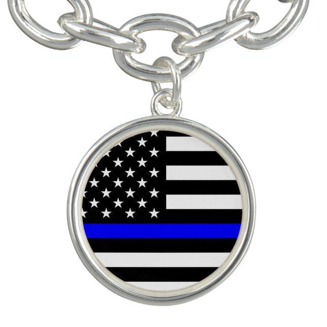 Thin Blue Line Flag (United States) Bracelet (Design)