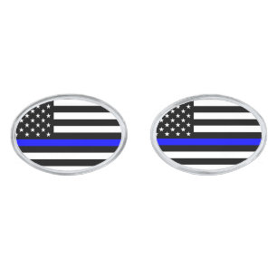 Thin Blue Line Flag (United States) Cufflinks