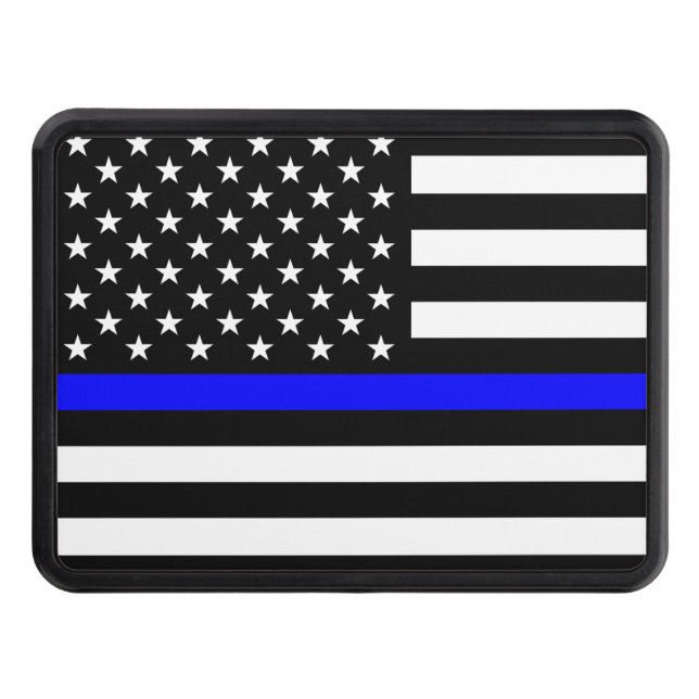 Thin Blue Line Flag (United States) Hitch Cover (Front)