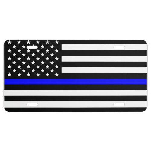 Thin Blue Line Flag United States License Plate