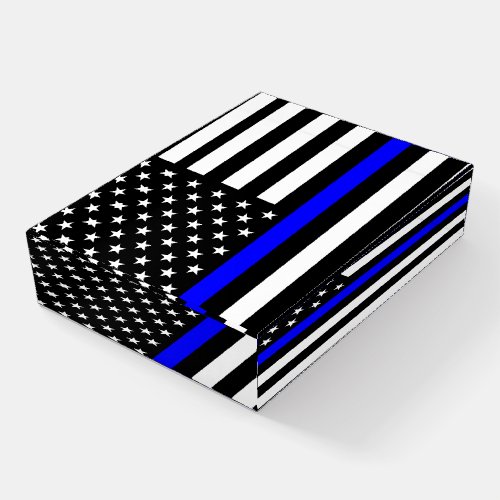 Thin Blue Line Flag United States Paperweight