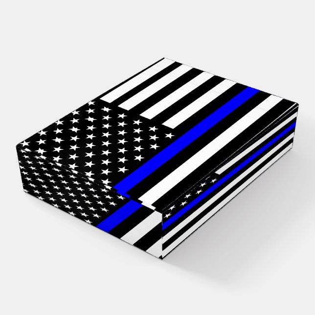 Thin Blue Line Flag (United States) Paperweight (Angled)