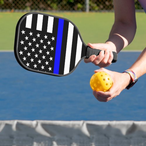 Thin Blue Line Flag United States Pickleball Paddle