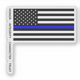 Thin Blue Line Flag (United States) Sticker