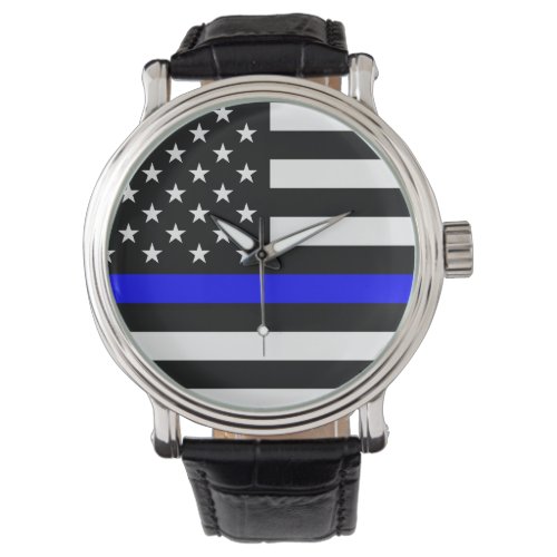 Thin Blue Line Flag United States Watch