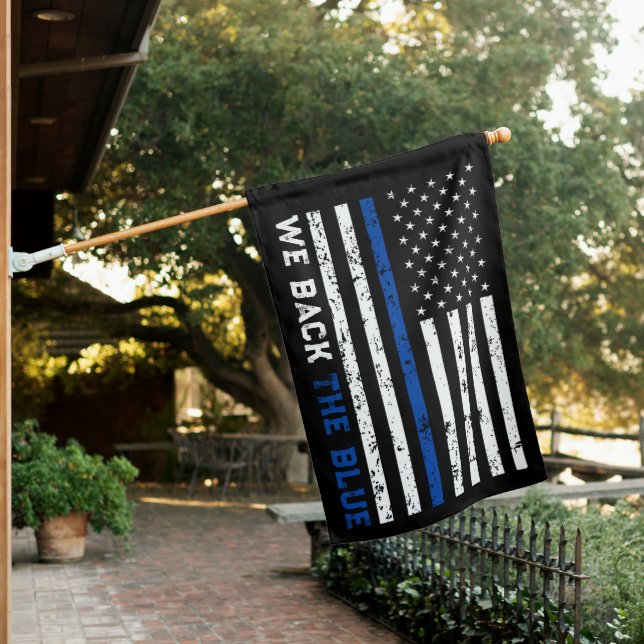 Thin blue line Flag We back the Blue pro police  (In SItu)