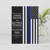 Thin Blue Line Flag Wedding Invitation | Zazzle