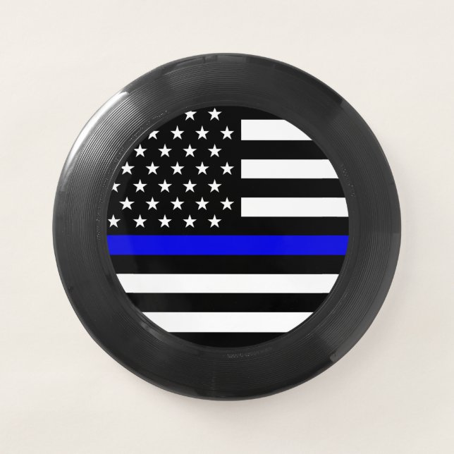 Thin Blue Line Flag Wham-O Frisbee (Front)