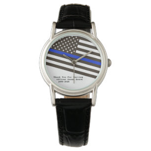*~* Thin Blue Line Flag Woman's Police Officer Watch