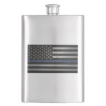 Thin Blue Line Flask at Zazzle