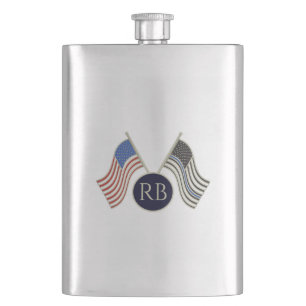 Thin Blue Line Flask