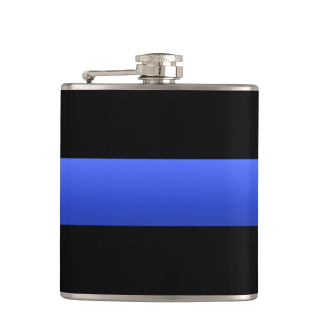 Thin Blue Line Flask (Front)