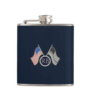 Thin Blue Line Flask