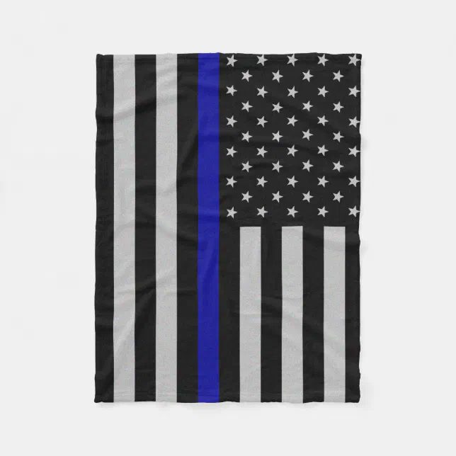 Thin Blue Line Fleece Blanket | Zazzle