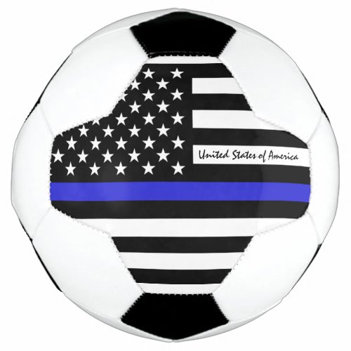 Thin Blue Line  Football USA flag Soccer Ball