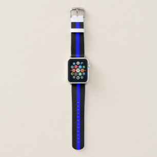Thin Blue Line - For Those Who Serve Apple Watch Band