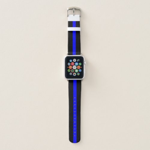 Thin Blue Line _ For Those Who Serve Apple Watch Band