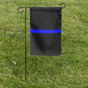 Thin Blue Line - For Those Who Serve Garden Flag